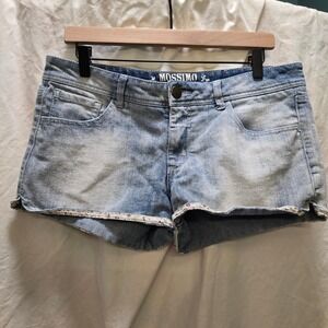 Y2K Mossimo Supply Co Womens Light Wash Denim Booty Shorts Size 15 Fit 6